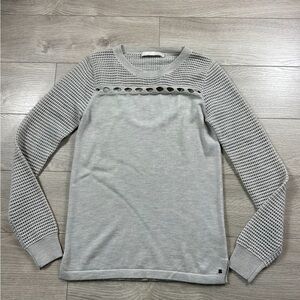 One Grey Day Superfine Merino Wool Grey Sweater
